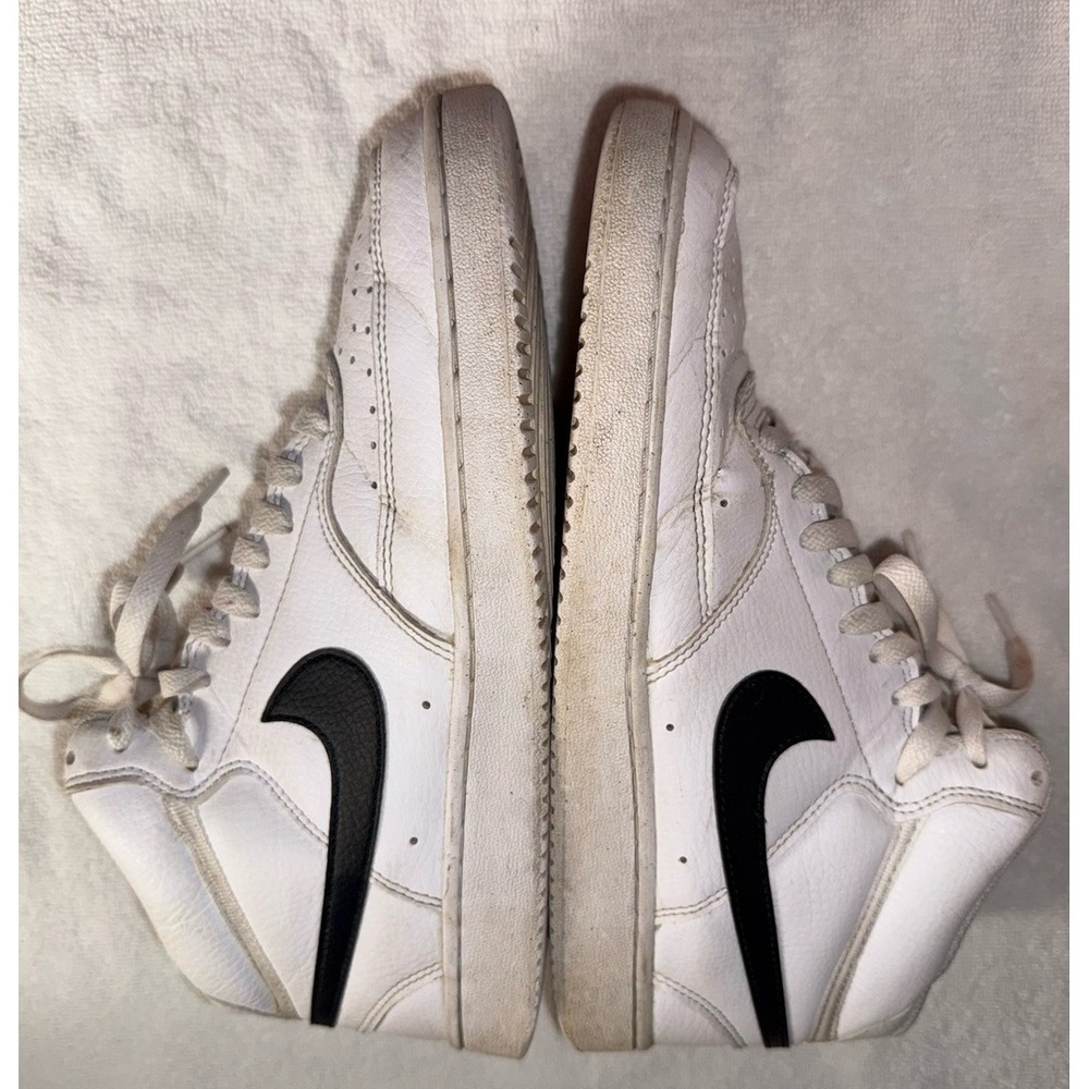 NIKE Court Vision Mid Mens Basketball Shoes DN3577-101 - White / Black - Size 8 - Picture 6 of 8